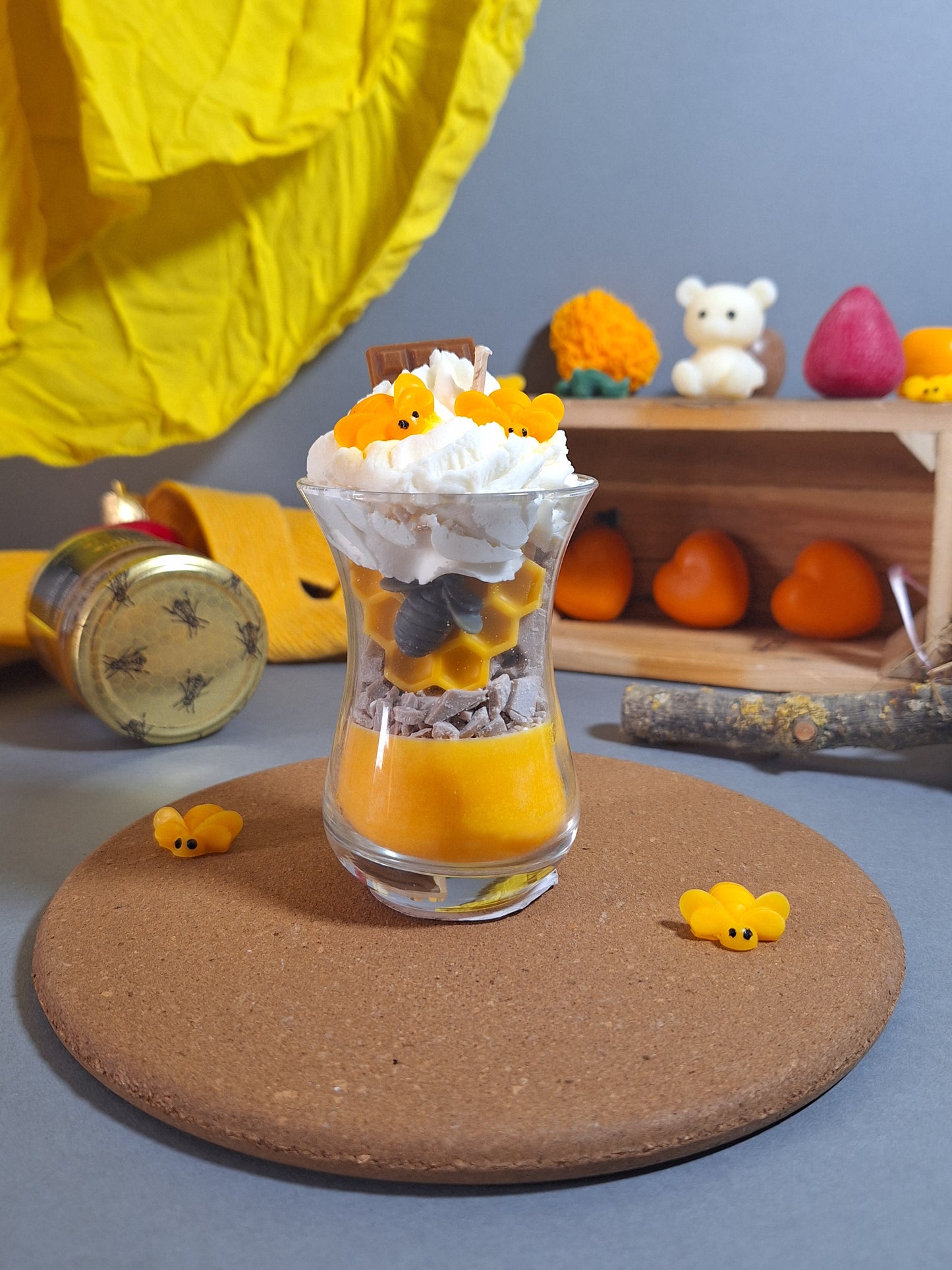 bougie soleil d'abeille