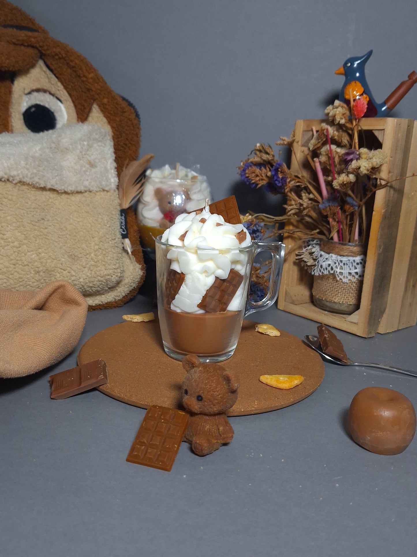 chocolat chaud en bougie