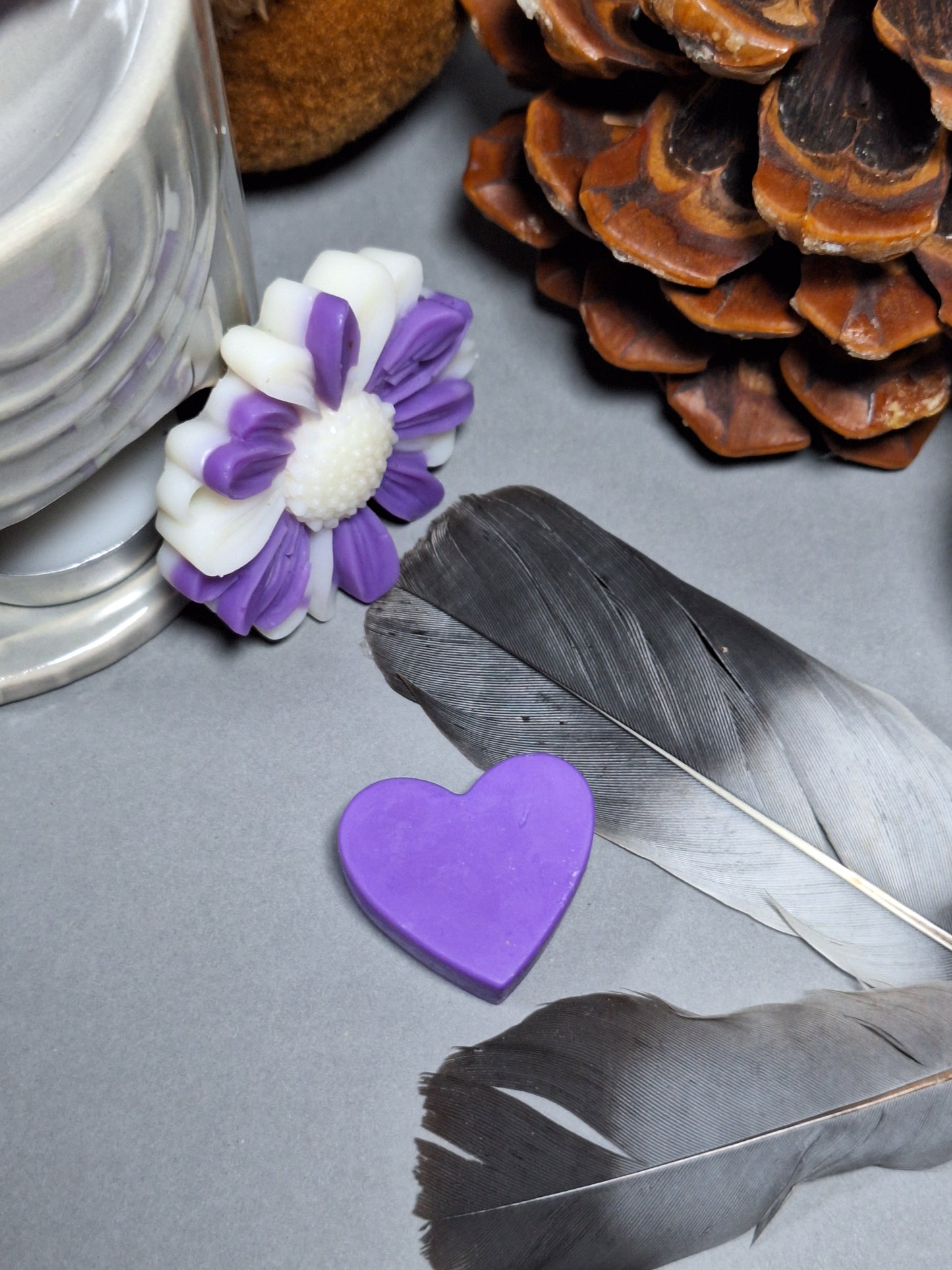 fondant coeur violet 